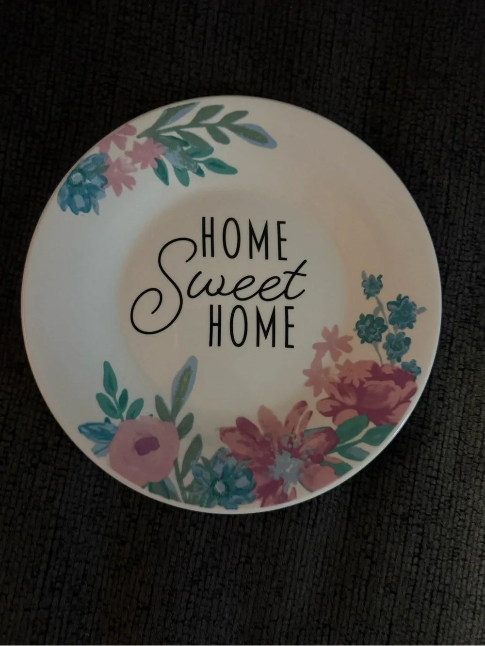 Home Sweet Home Floral Plate 8 Inch Cottagecore Farmhouse Kitchen Decor